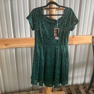 Missmny Green Lace Dress